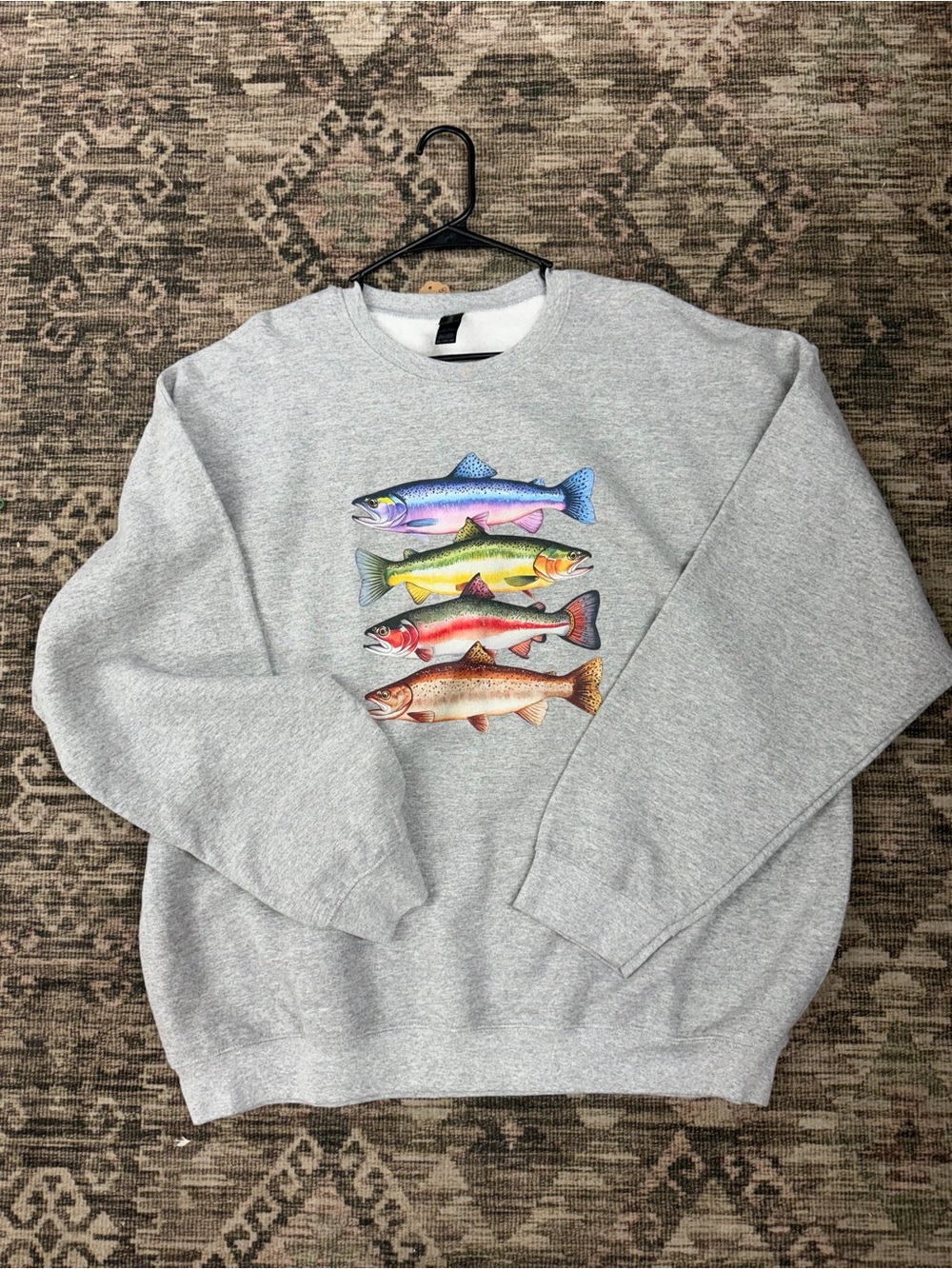 Crewneck Fish Graphic Sweatshirt